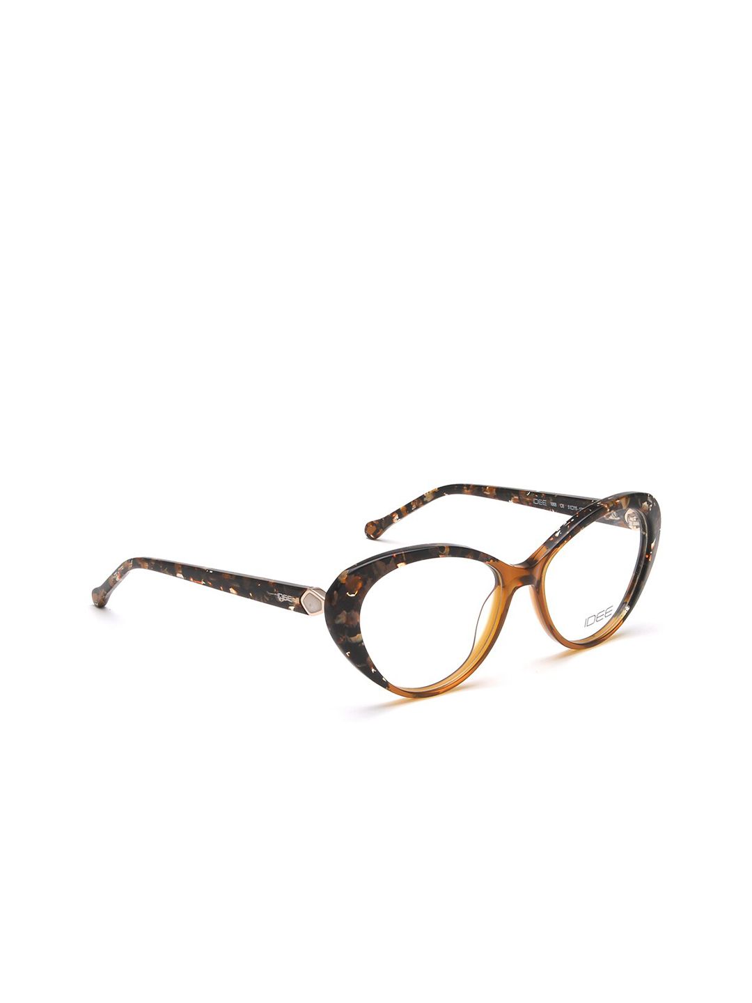 IDEE Women Brown & Yellow Full Rim Cateye Frames Price in India