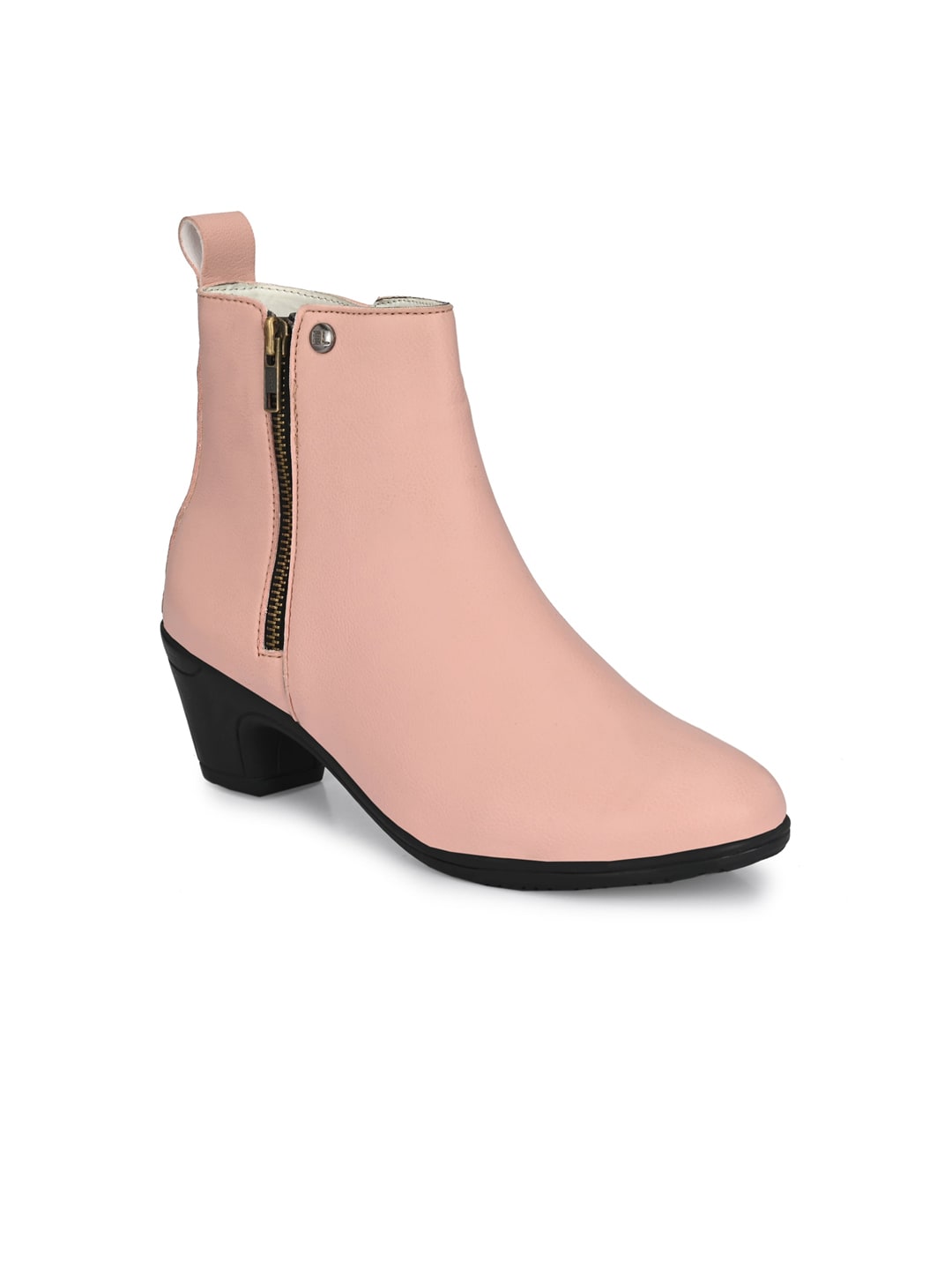 El Paso Pink Block Heeled Boots Price in India