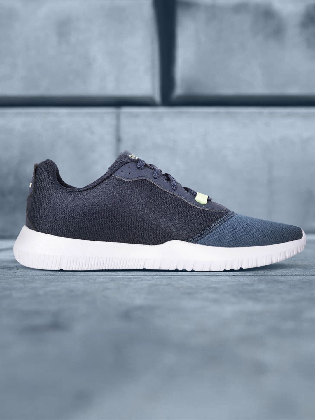 Reebok Men Navy Blue Woven Design Edgility Running Shoes