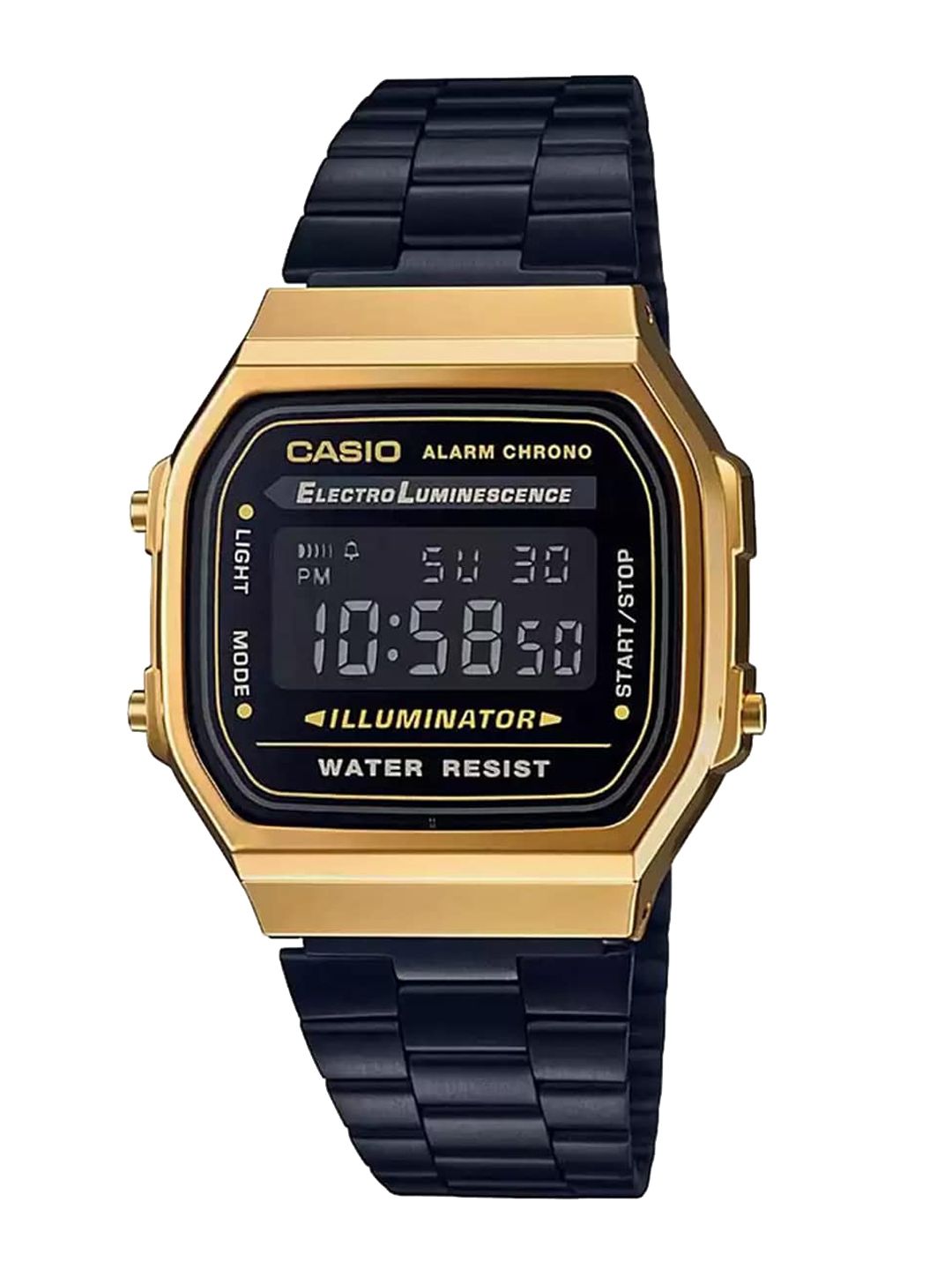 CASIO CASIO Vintage A168WEGB-1BDF Black Digital Dial Black Stainless Steel Band D148