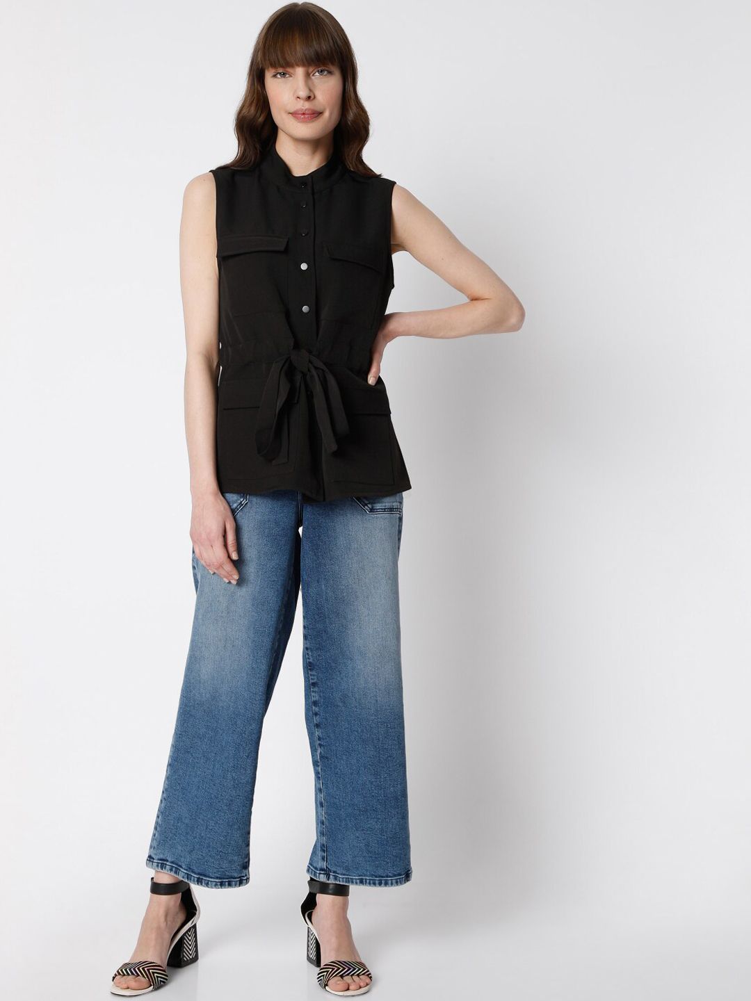 Vero Moda Women Black Lightweight Denim Jacket