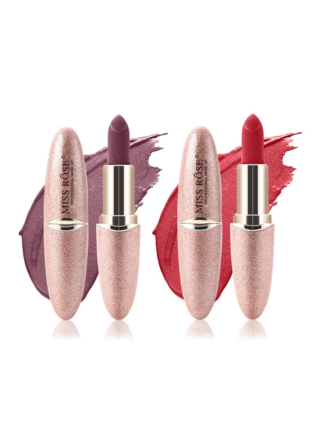 MISS ROSE Set of 2 Matte Smooth Velvet Lipstick - 03 & 47 Price in India