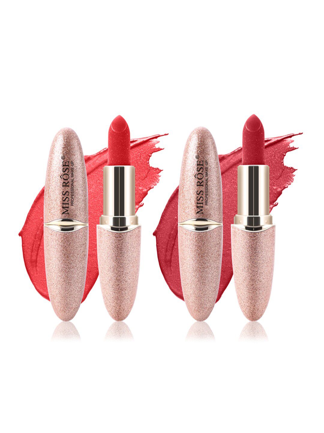 MISS ROSE Set of 2 Matte Smooth Velvet Lipstick - 44 & 47 Price in India