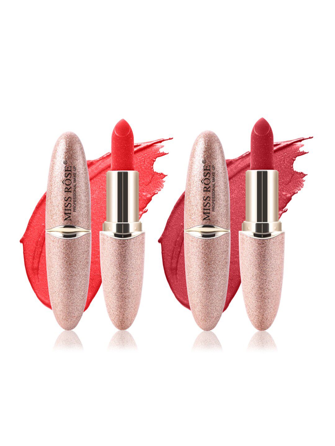 MISS ROSE Set of 2 Matte Smooth Velvet Lipstick - 43 & 47 Price in India