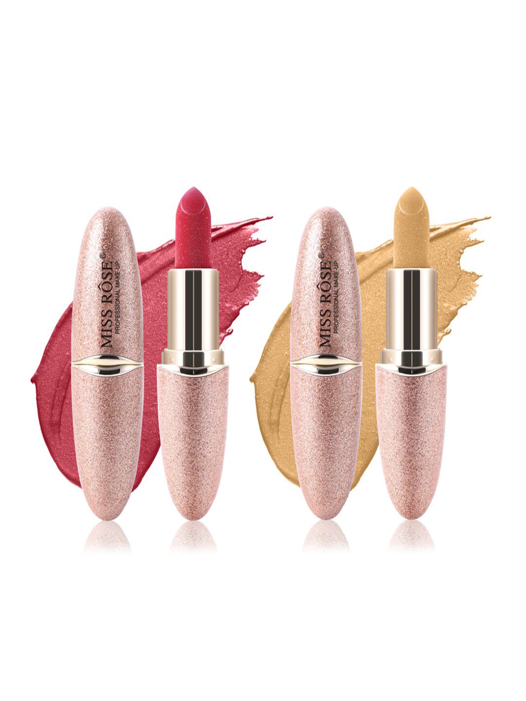 MISS ROSE Set Of 2 Matte Smooth Velvet Lipstick 20 g - 01 & 07 Price in India