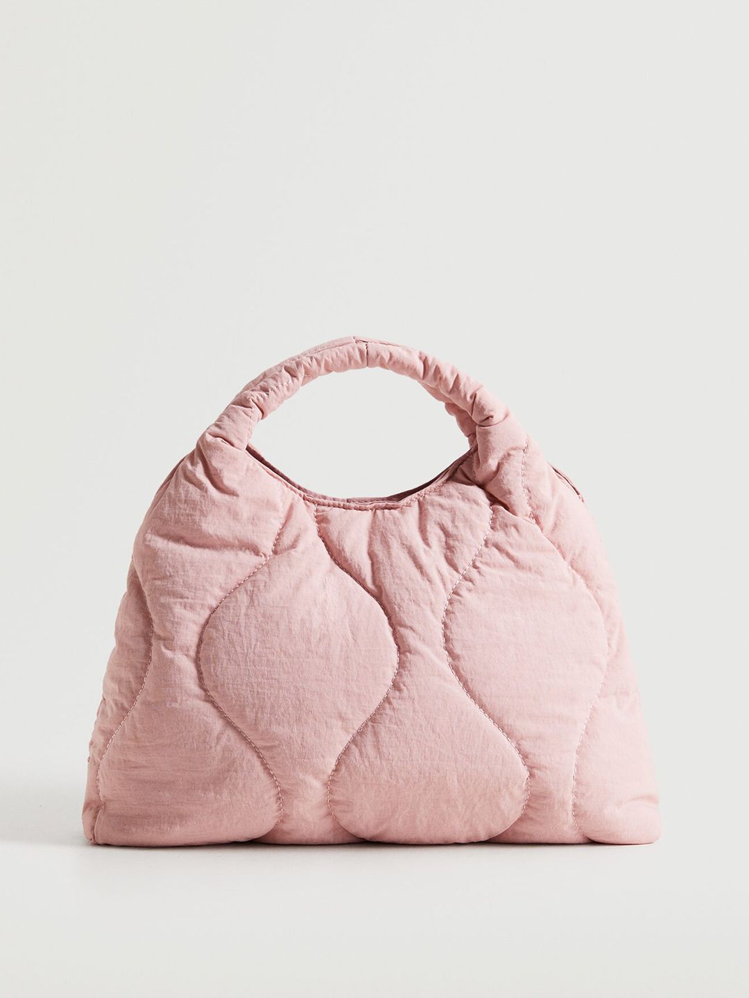 MANGO Pink Quilted Handheld Bag Price in India