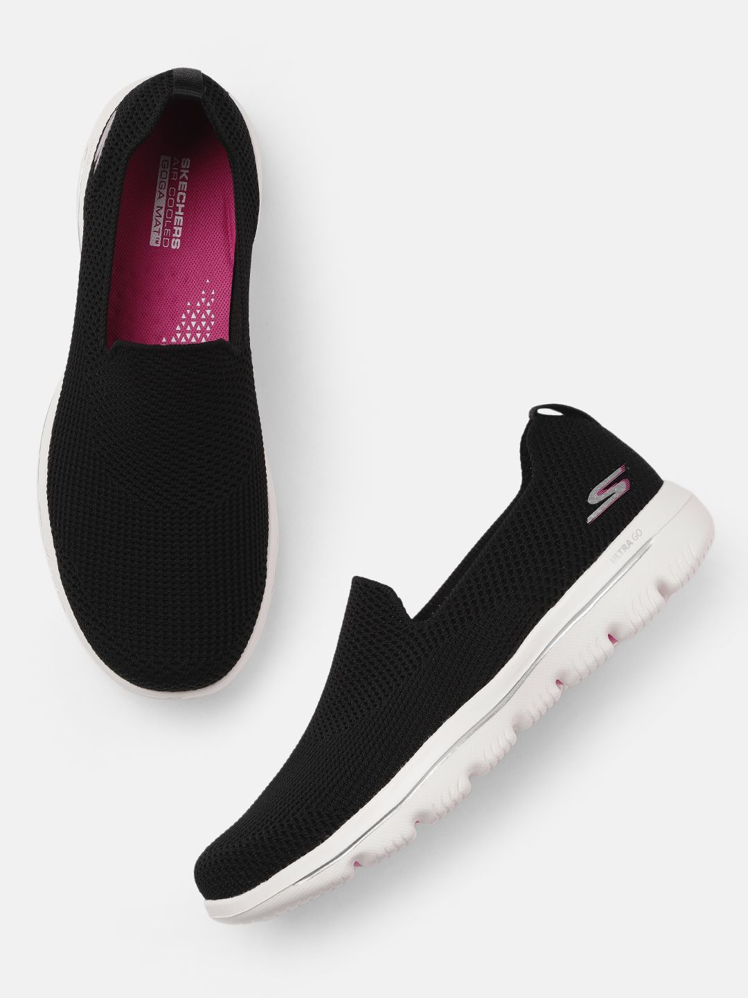 Skechers Women Black Go Walk Evolution Ultra Endless Walking Non-Marking Shoes Price in India