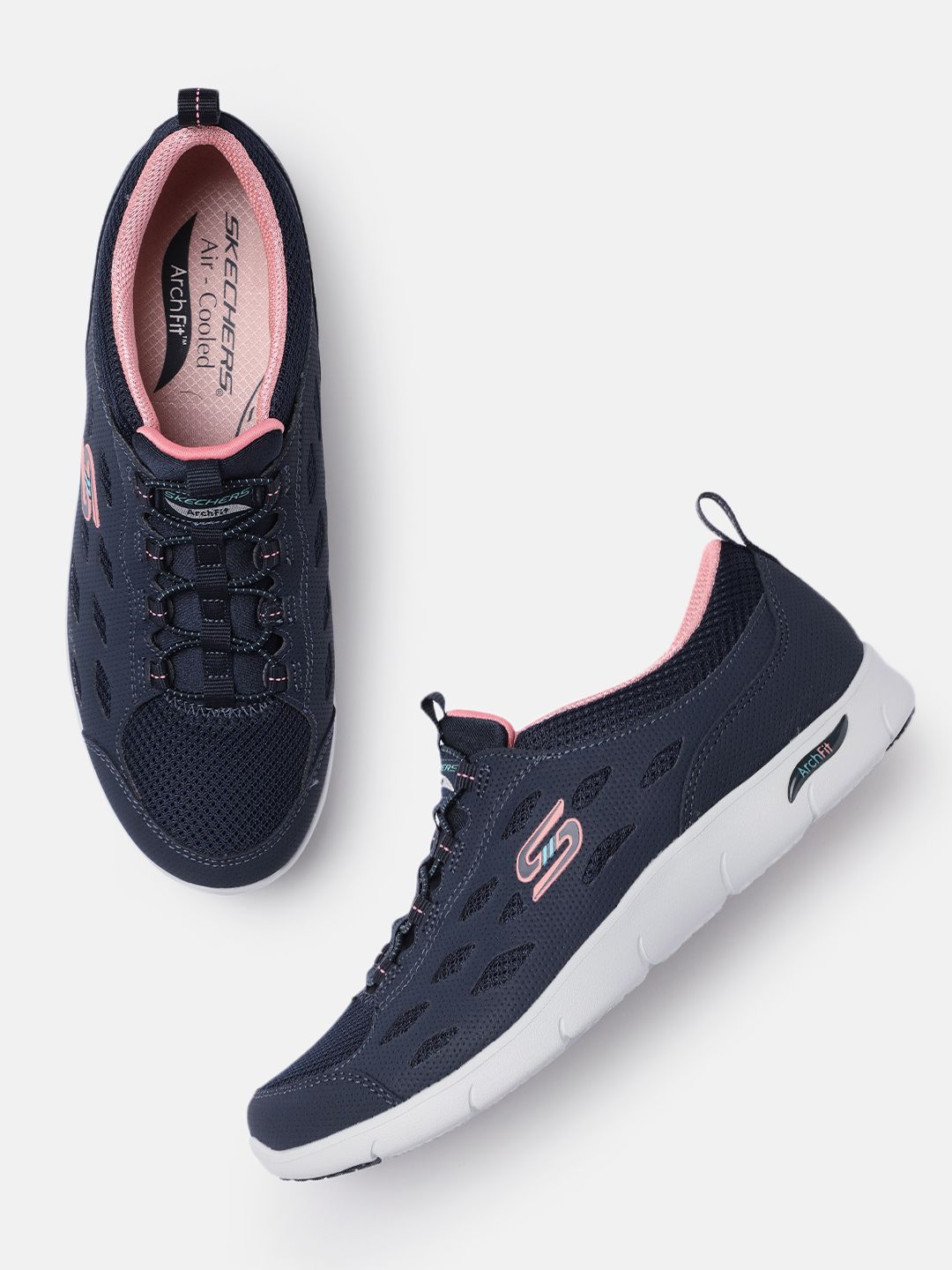 Skechers Women Navy Blue Arch Fit Refine Sneakers Price in India