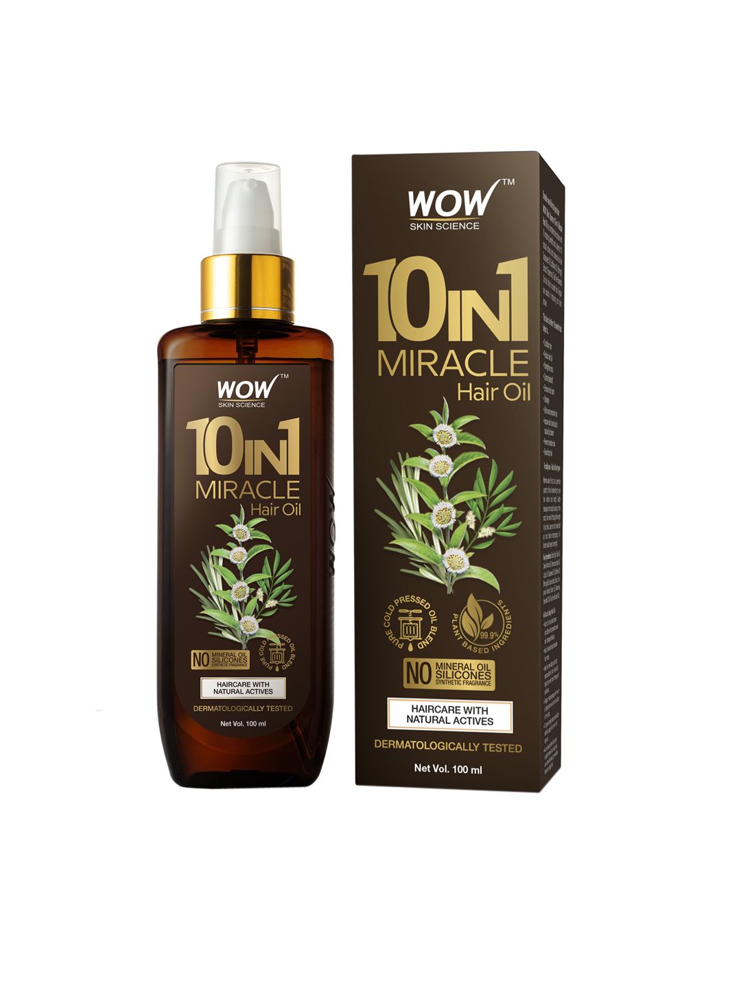 WOW SKIN SCIENCE 10 in 1 Pure Cold Pressed Miracle Hair Oil - 100 ml Price in India