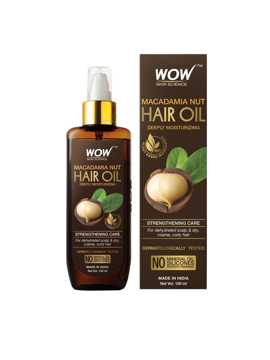 WOW SKIN SCIENCE Strengthening Care Macadamia Nut Hair Oil - 150 ml Price in India