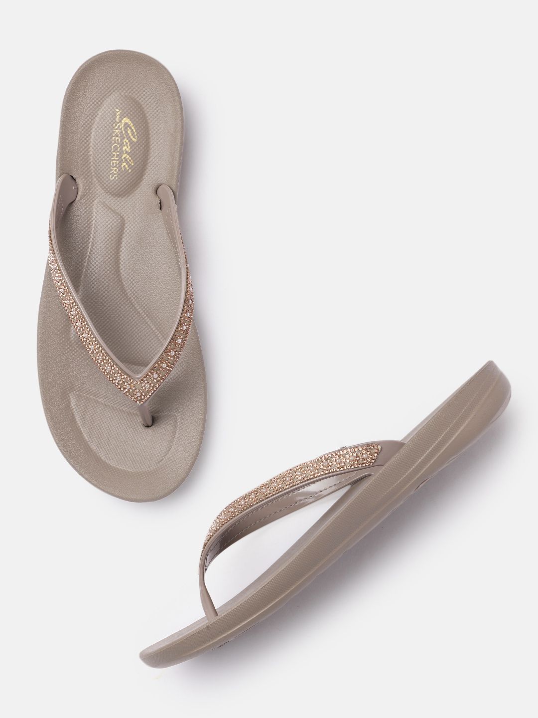 Skechers Women Taupe Bungalow - feeling Fancy Thong Flip-Flops Price in India