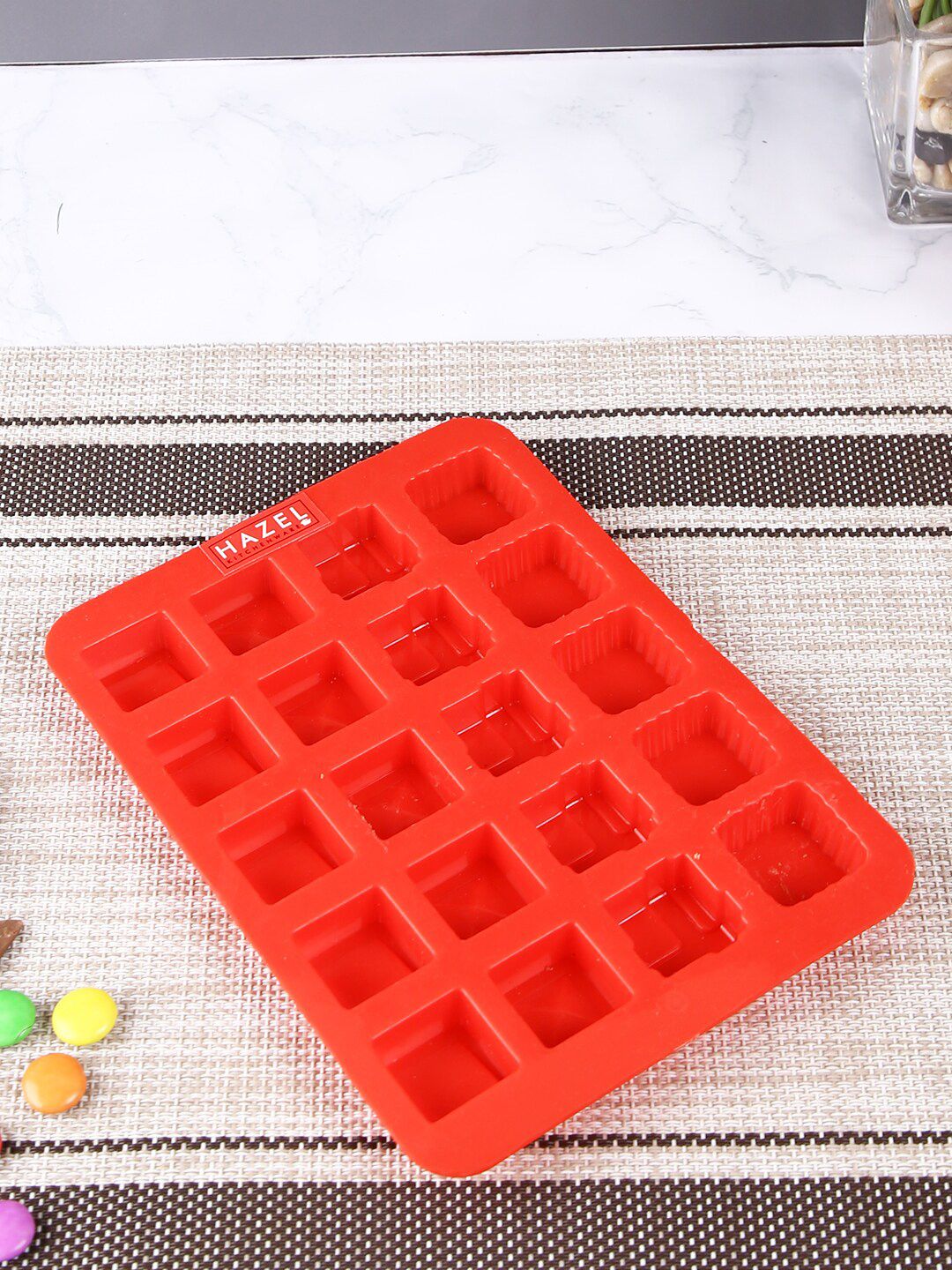 HAZEL Red 20 Cavity Silicone Shape Chocolate 3D Candy Baking Mould Tray Price in India