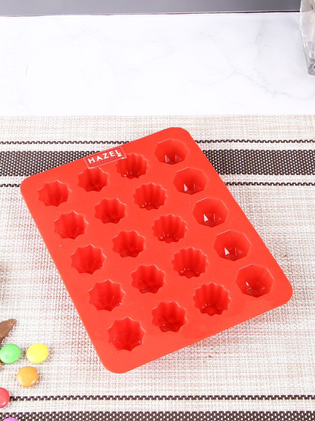 HAZEL Red Solid Silicone Flower & Round Chocolate 3D DIY Homemade Candy Baking Mould Price in India