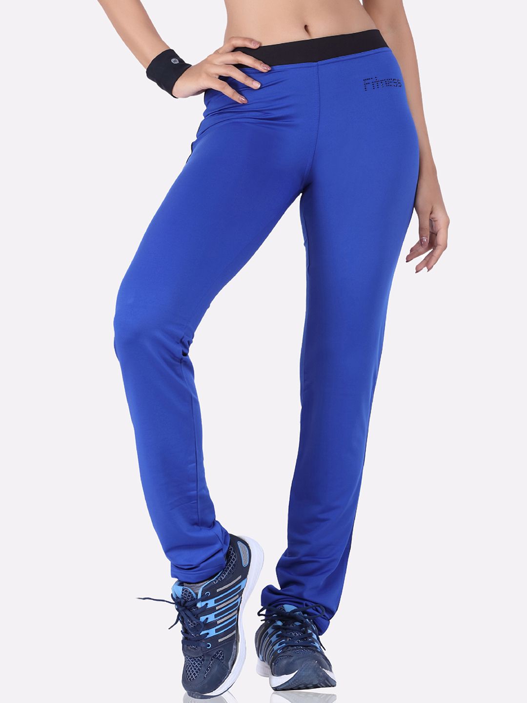 LAASA SPORTS Women Blue Solid Track Pants Price in India