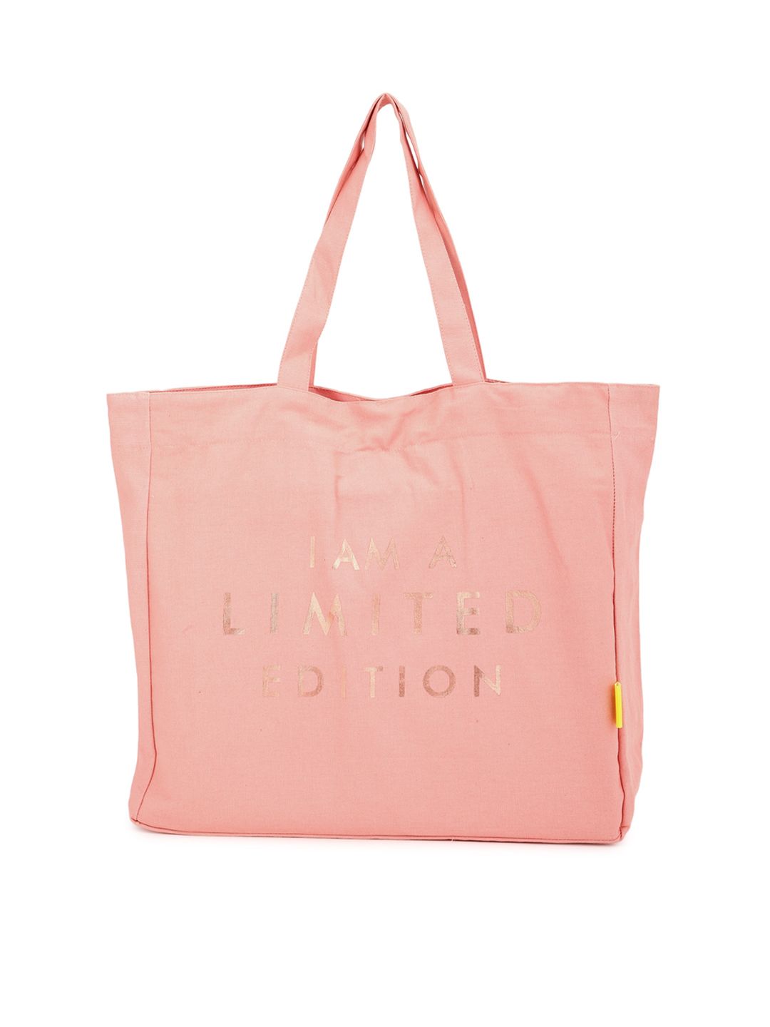 FOREVER 21 Pink Printed Oversized Shopper Tote Bag Price in India