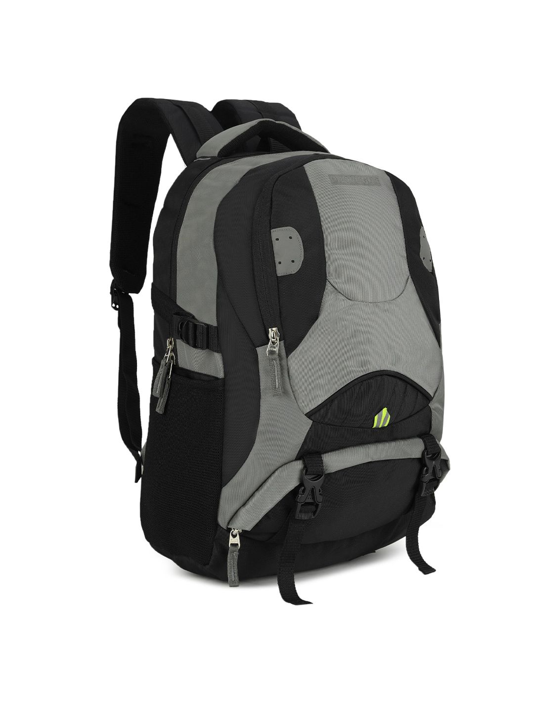 Provogue Unisex Grey & Black Colourblocked with Reflective Strip Laptop cum Backpack Price in India