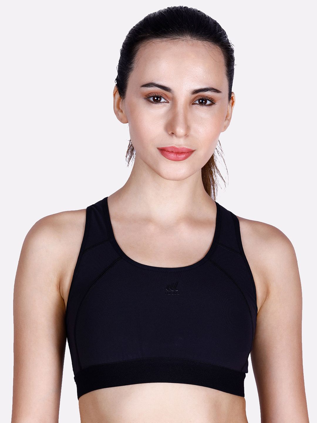 LAASA SPORTS Black Dry Fit Workout Bra Price in India
