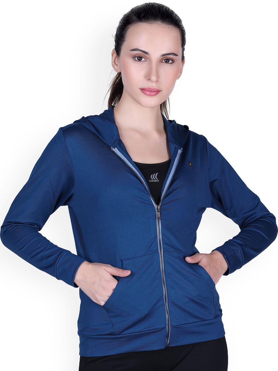 LAASA SPORTS Women Blue Rapid-Dry Training or Gym Sporty Jacket Price in India