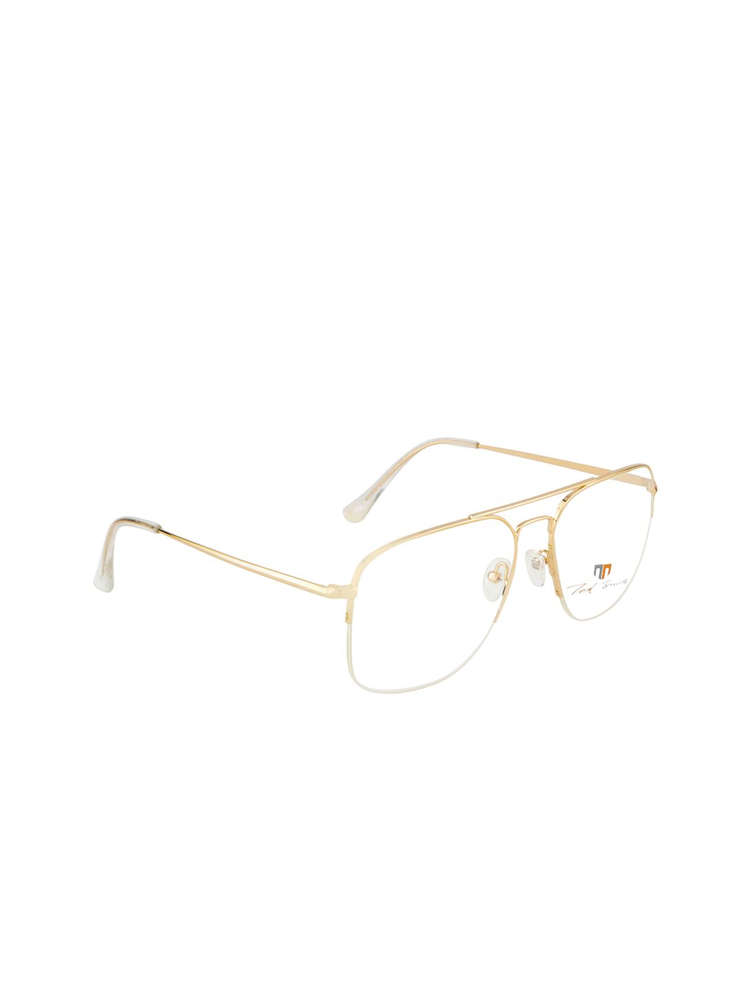 Ted Smith Adult Gold-Toned & Silver-Toned Half Rim Aviator Frames Price in India