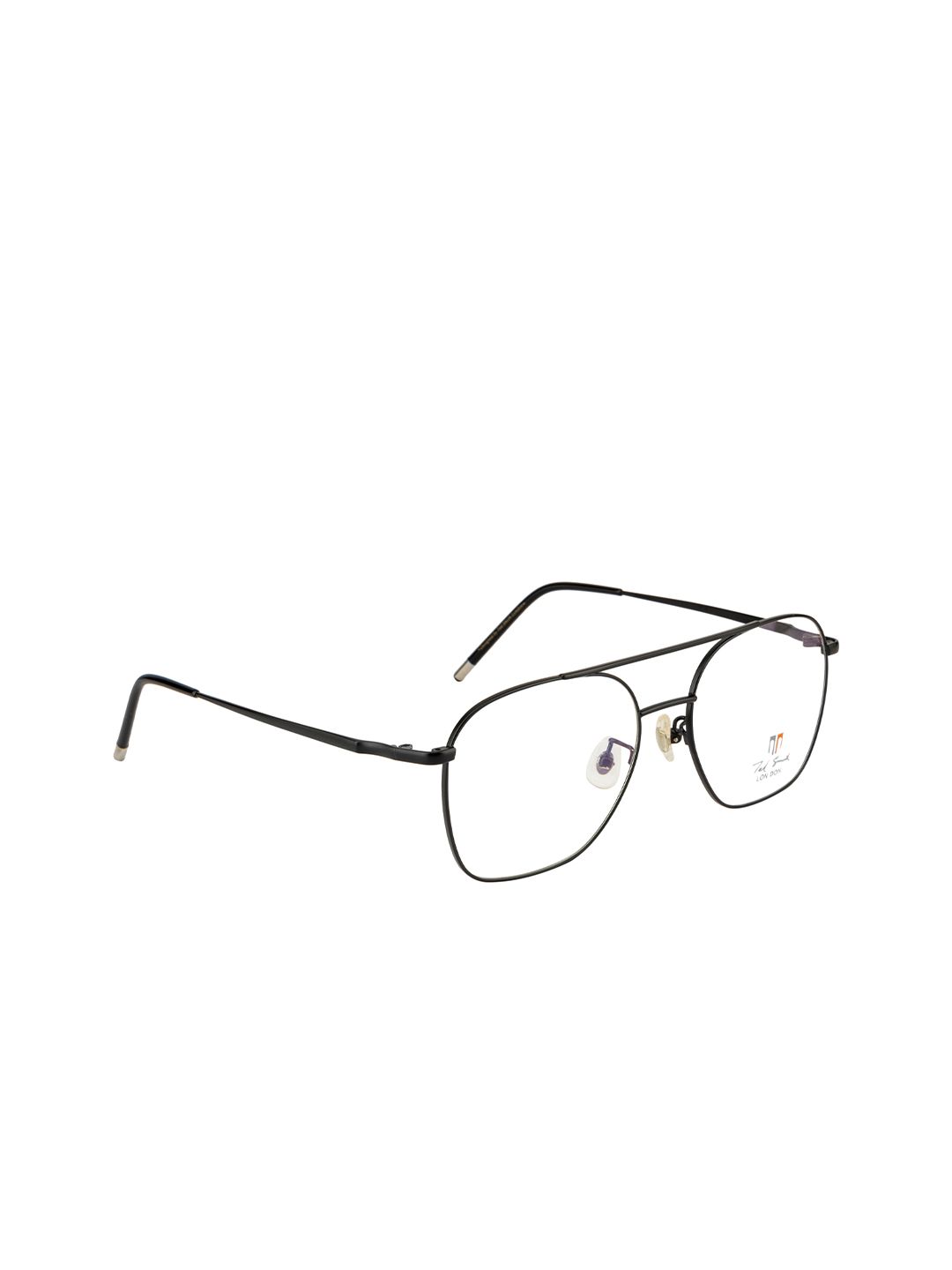 Ted Smith Unisex Black Solid Aviator Frames TS-9078_C12 Price in India