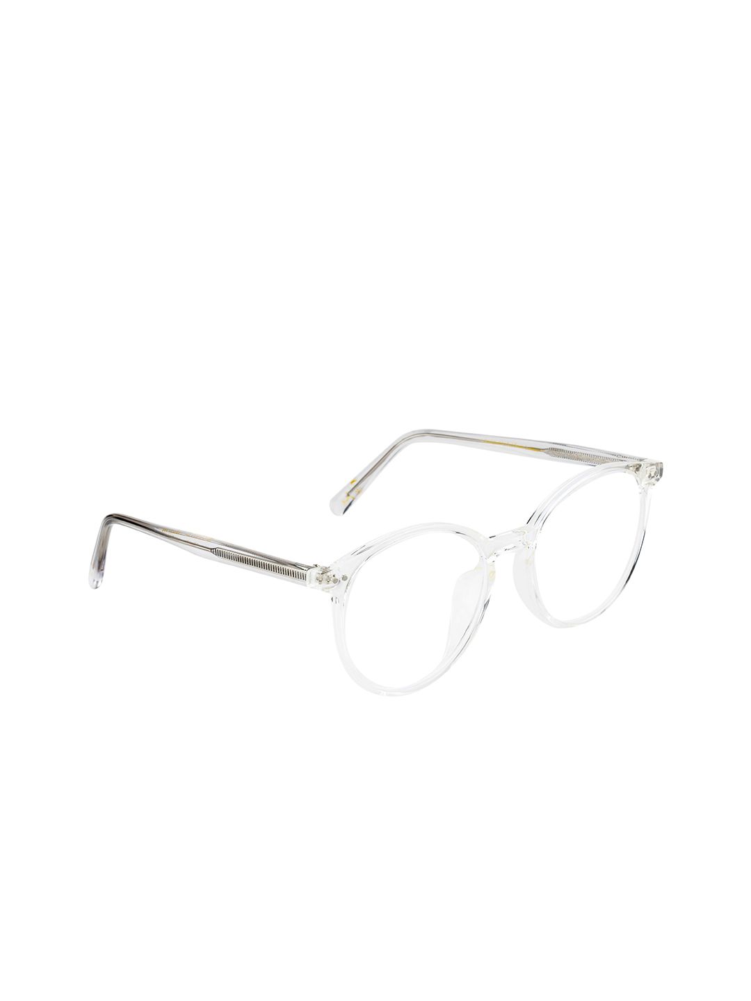 Ted Smith Unisex Transparent & Grey Full Rim Round Frames TS-361_CRY Price in India