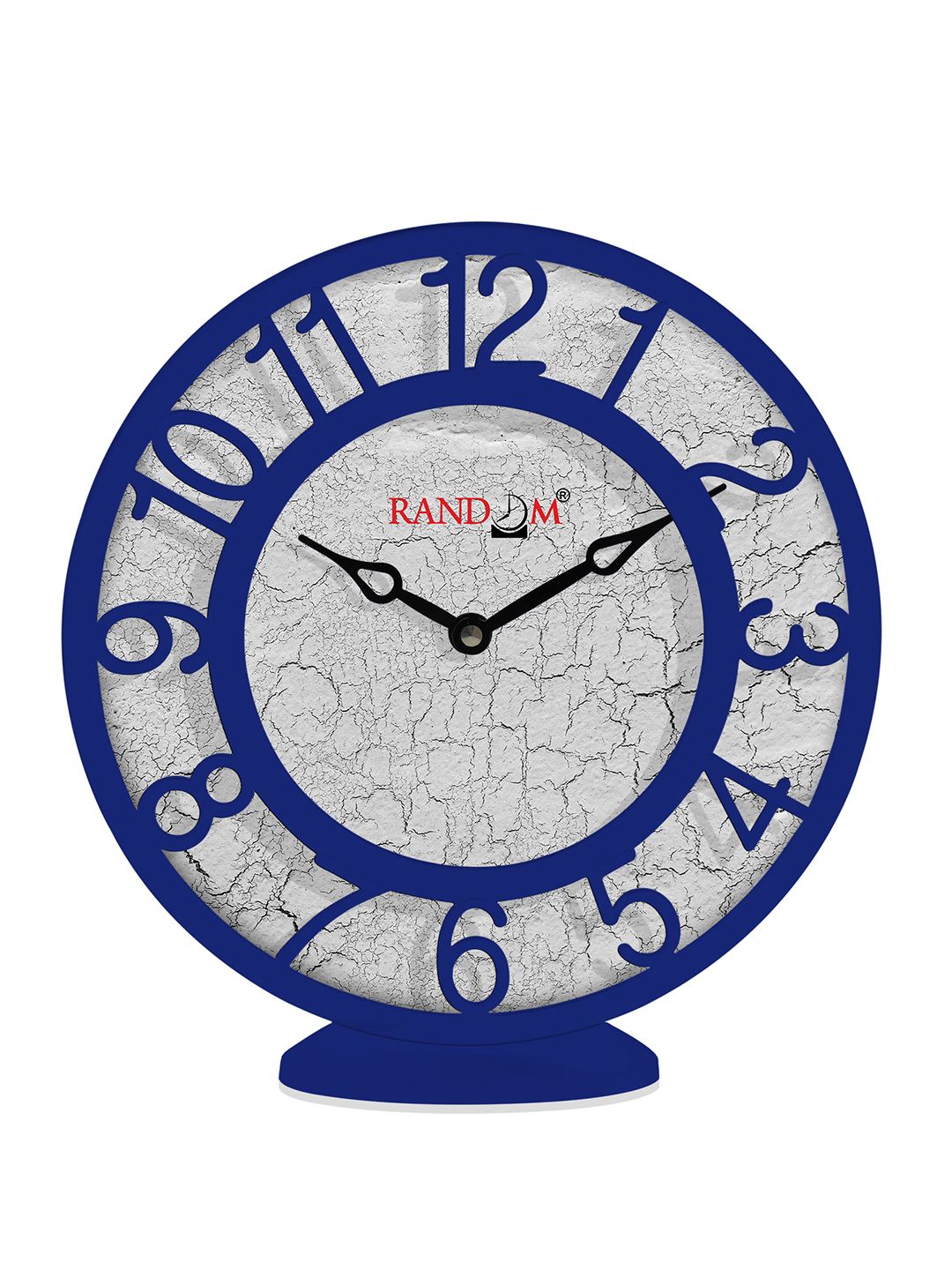 RANDOM Grey & Blue Printed Contemporary Wall Clock Price in India