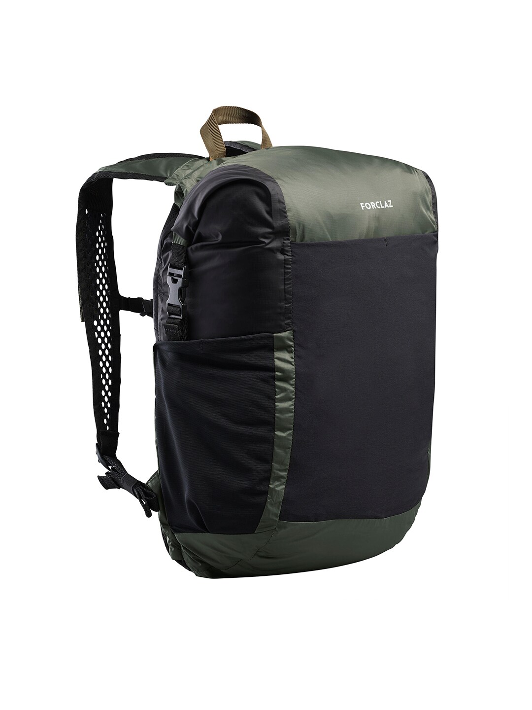 FORCLAZ By Decathlon Unisex Green & Black Travel Backpack With Rain Cover Price in India
