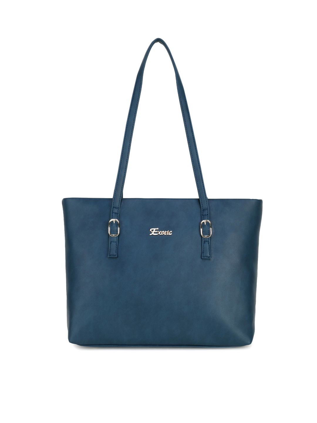 Exotic Blue Solid PU Structured Shoulder Bag Price in India