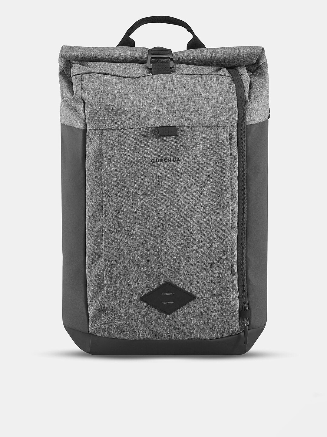 Quechua By Decathlon Unisex Grey Colourblocked Backpack Price in India