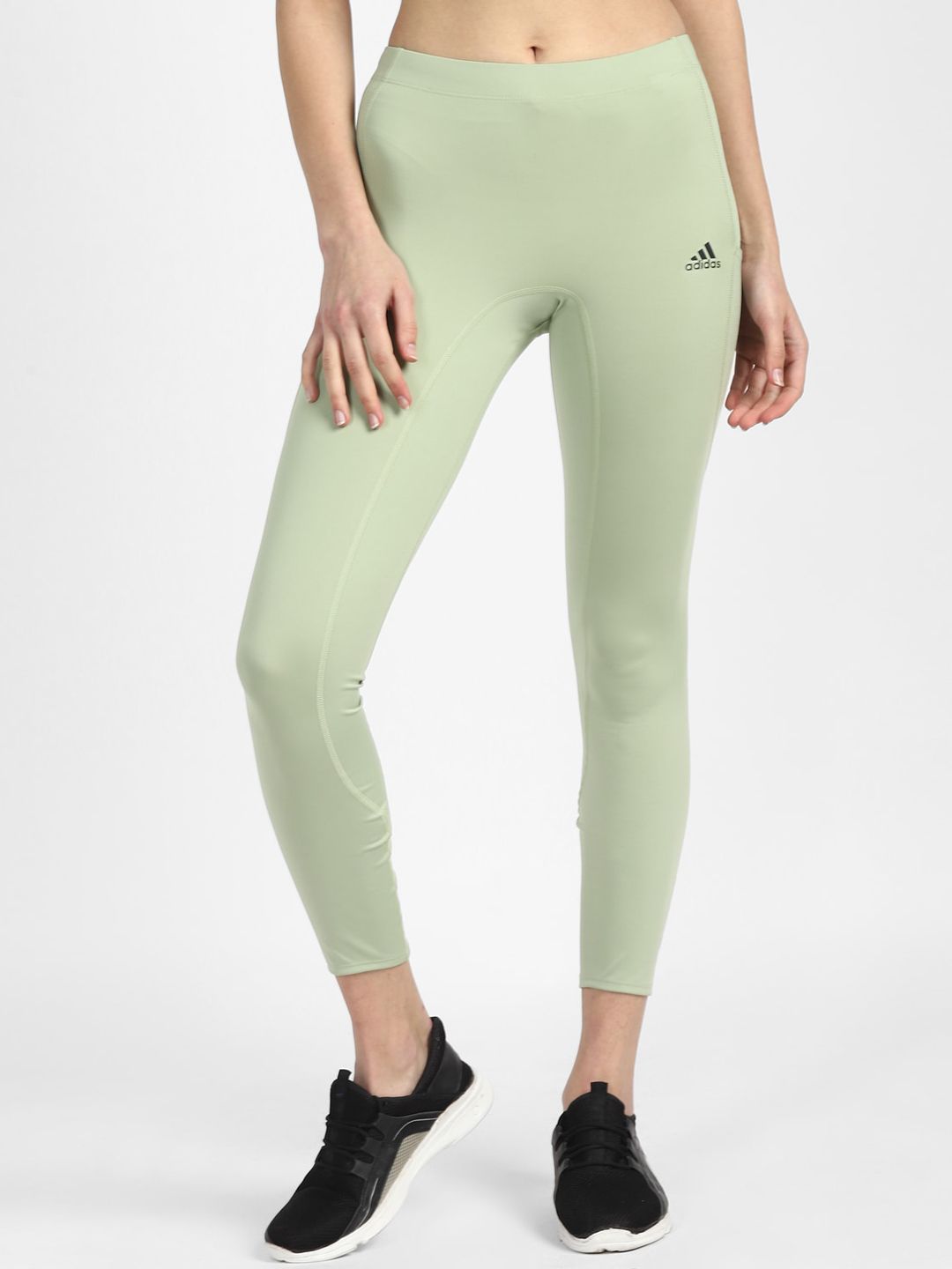 ADIDAS Women Green Solid Sports Tights Price in India