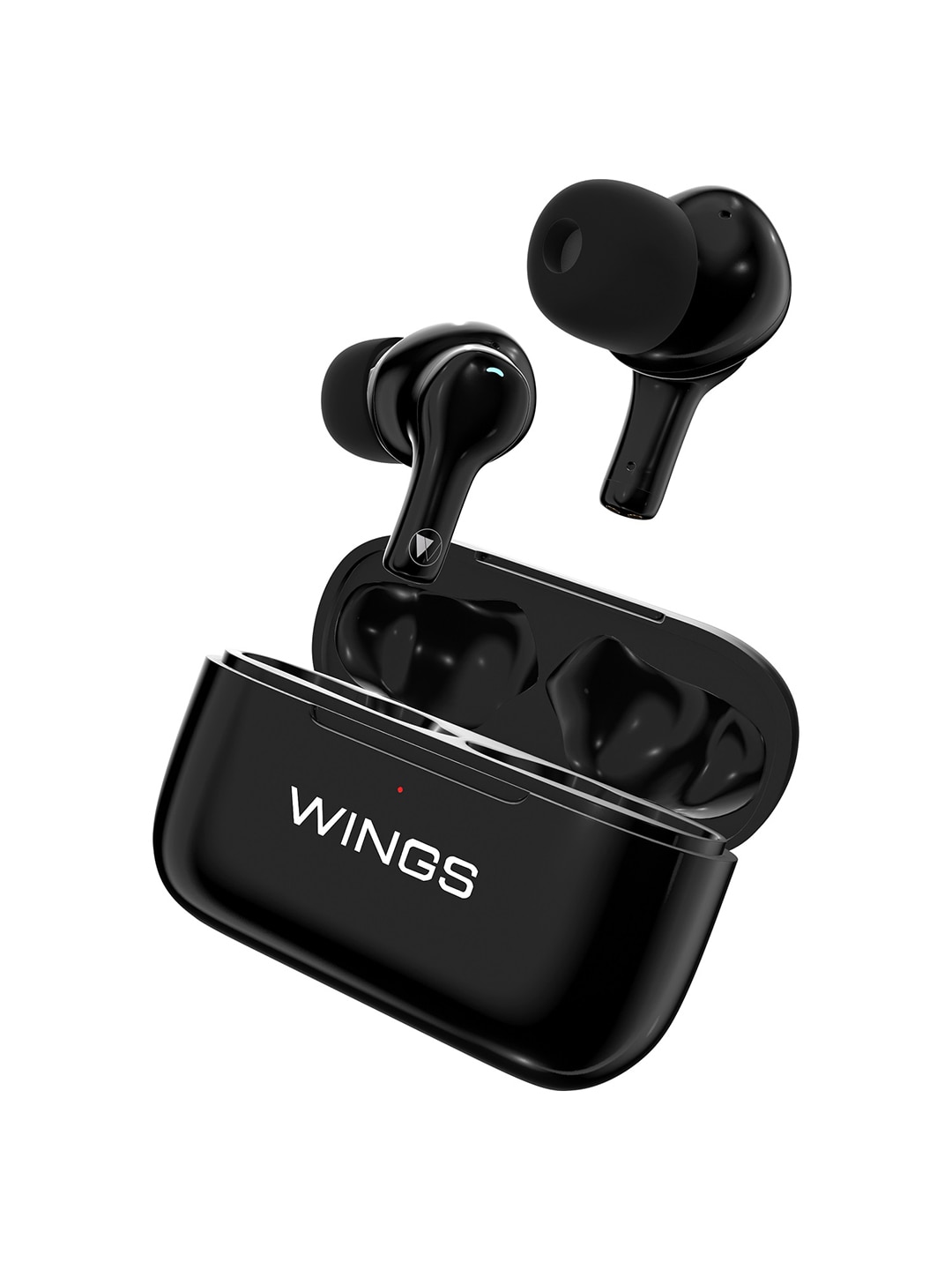 WINGS Bassdrops 100 with Active Noise Cancellation Bluetooth Headset - Black Price in India