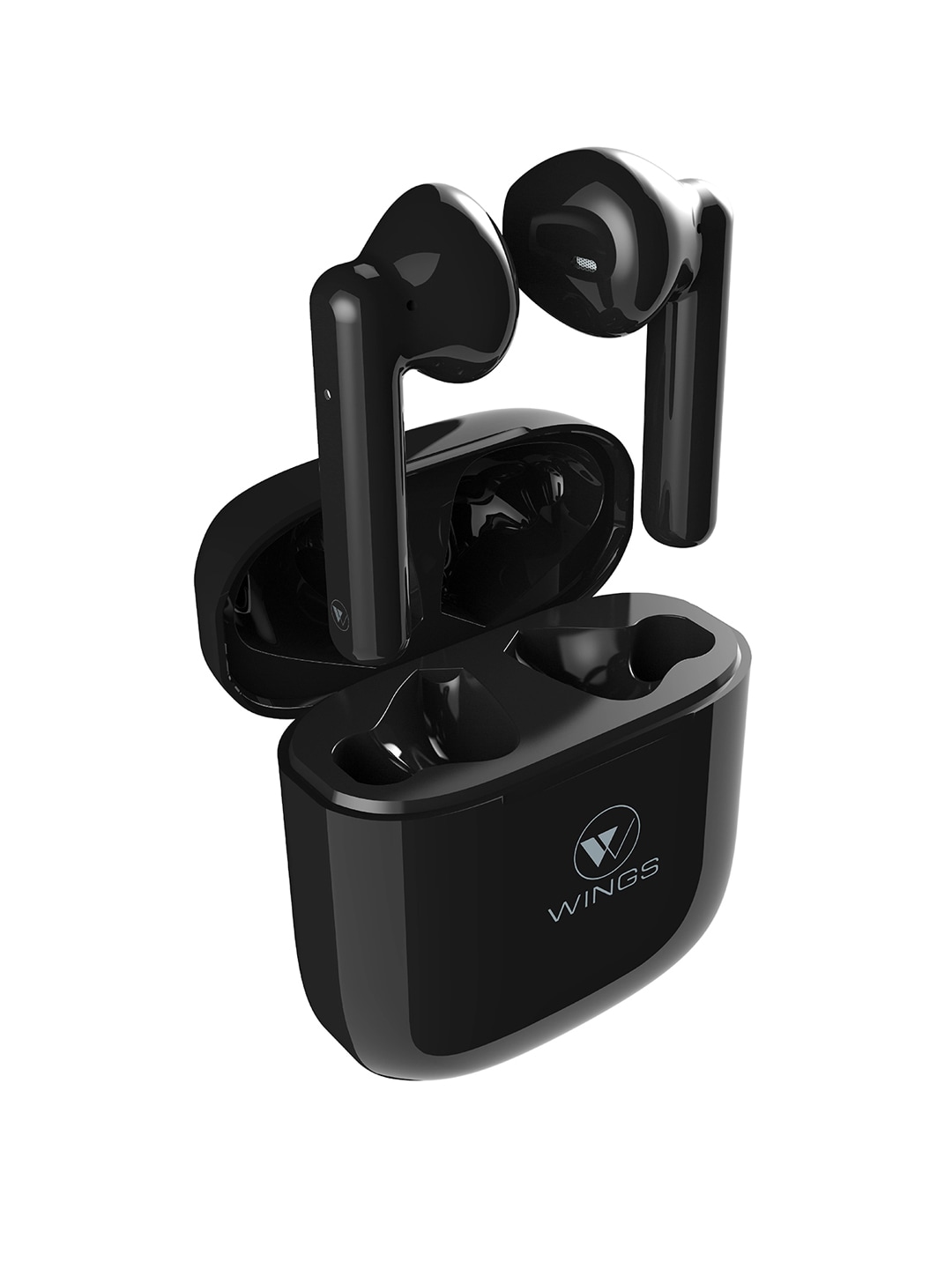 WINGS Black Bassdrops 101 With ENC Bluetooth 5.1 MEMs Quad Mic Headset Price in India