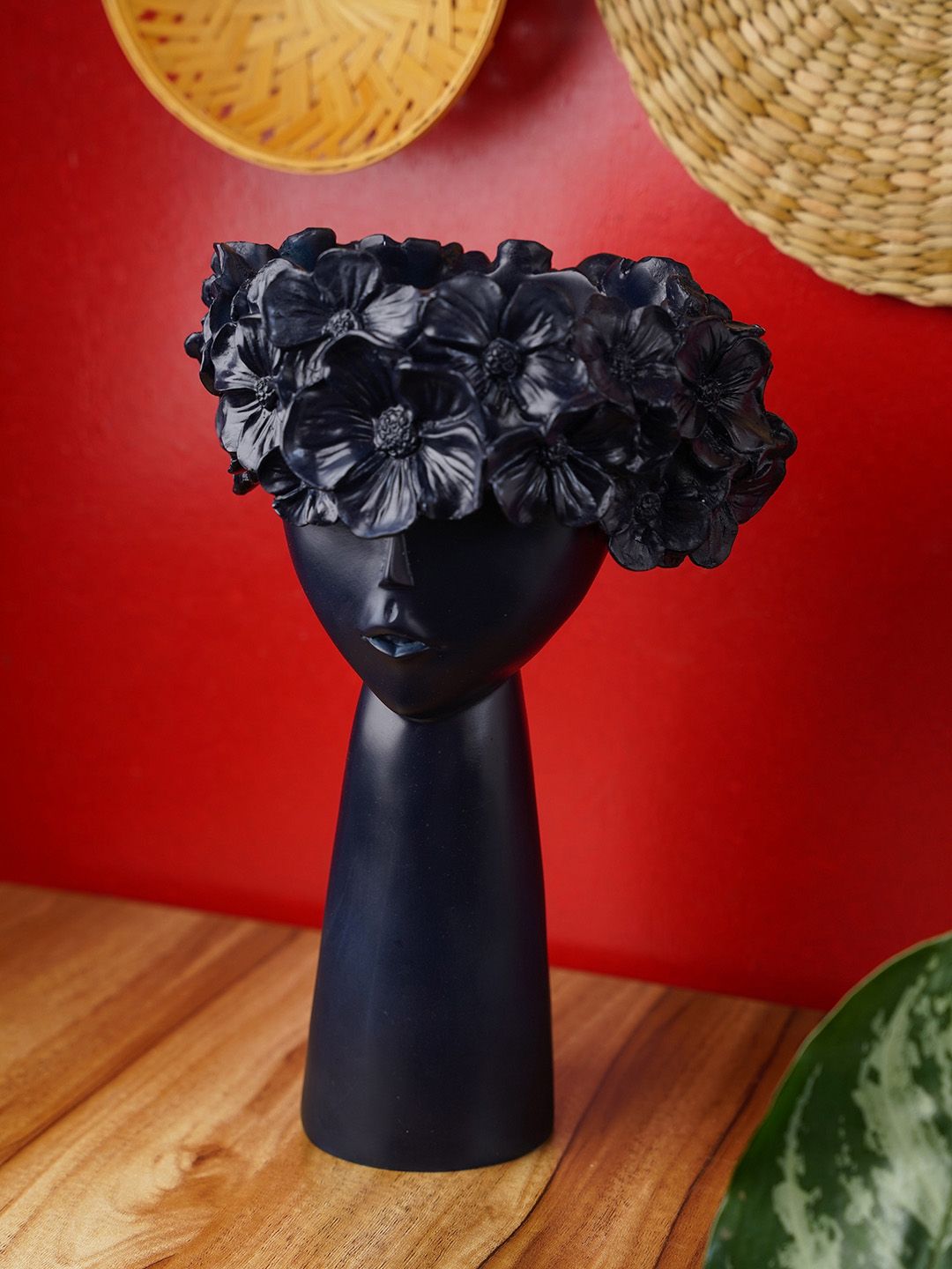 Folkstorys Navy Blue Handmade Resin Vase Price in India