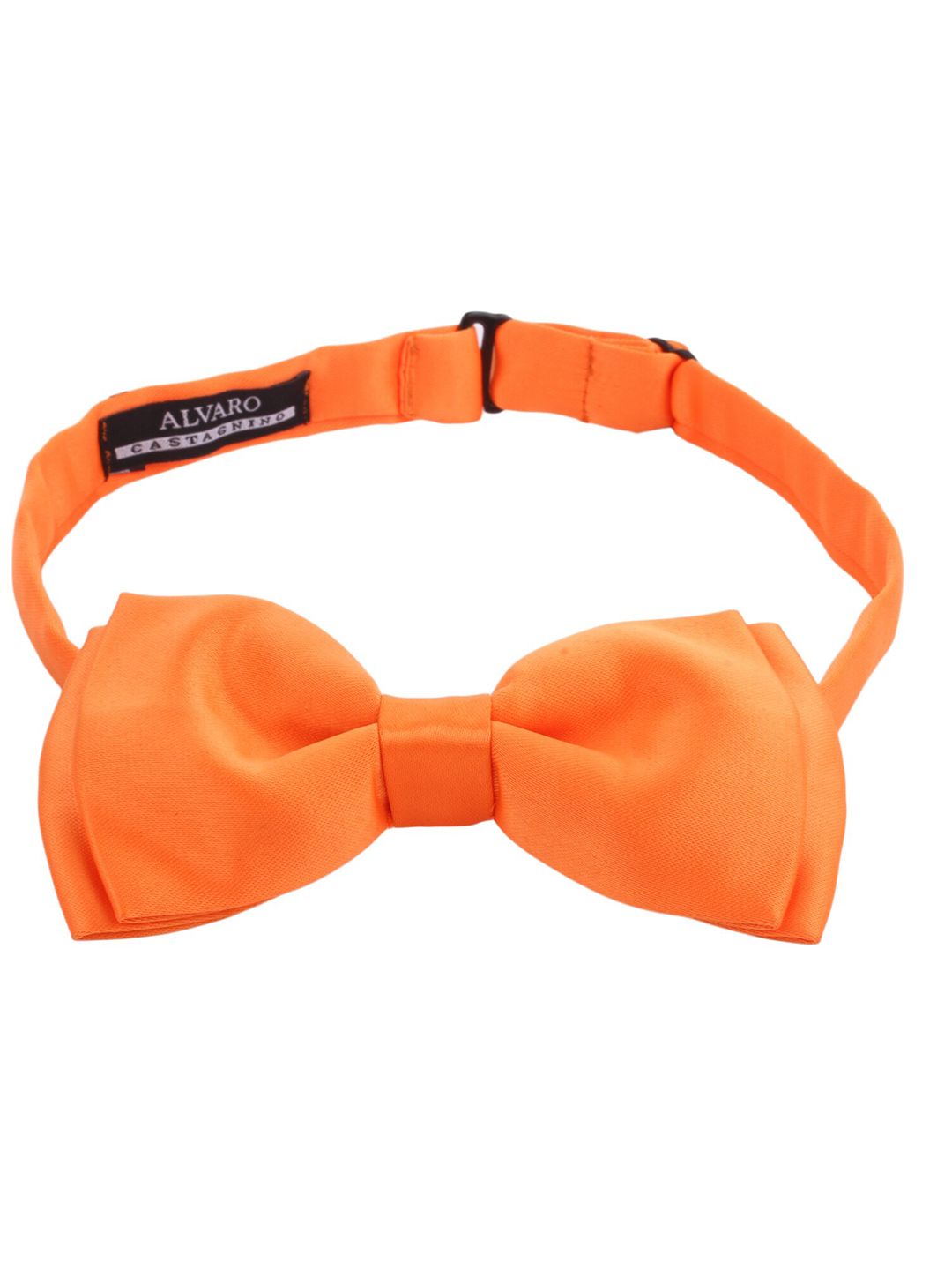 Alvaro Castagnino Men Orange Solid Bow Tie