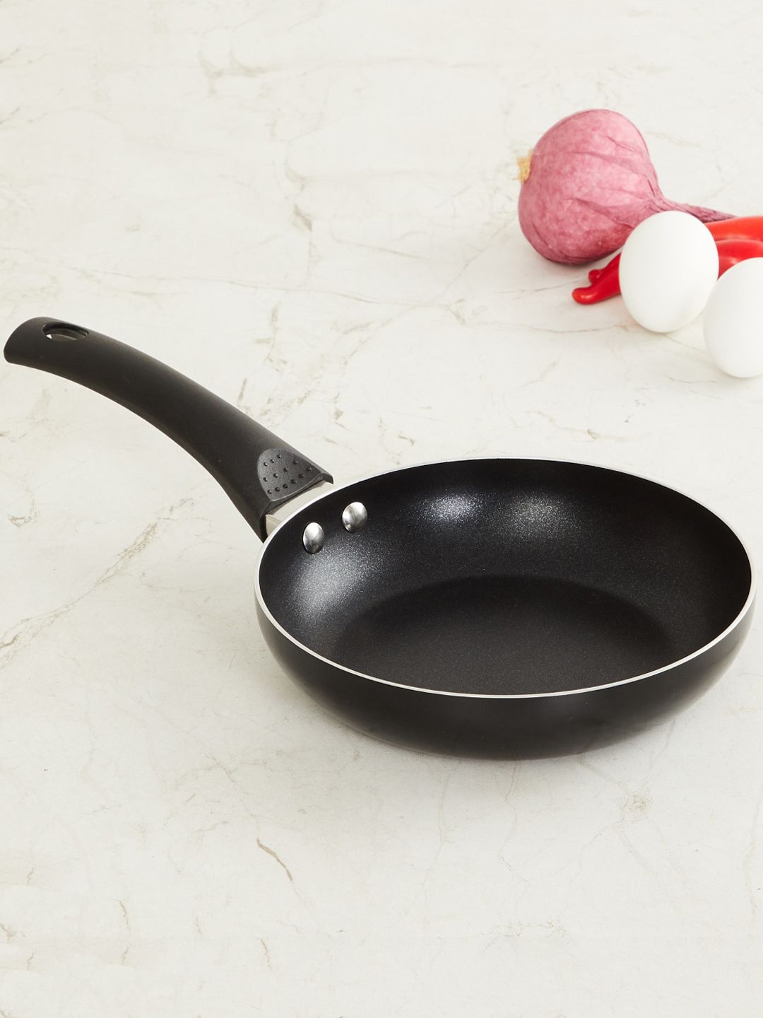 Home Centre Black Solid Non-Stick Frying Pan Price in India