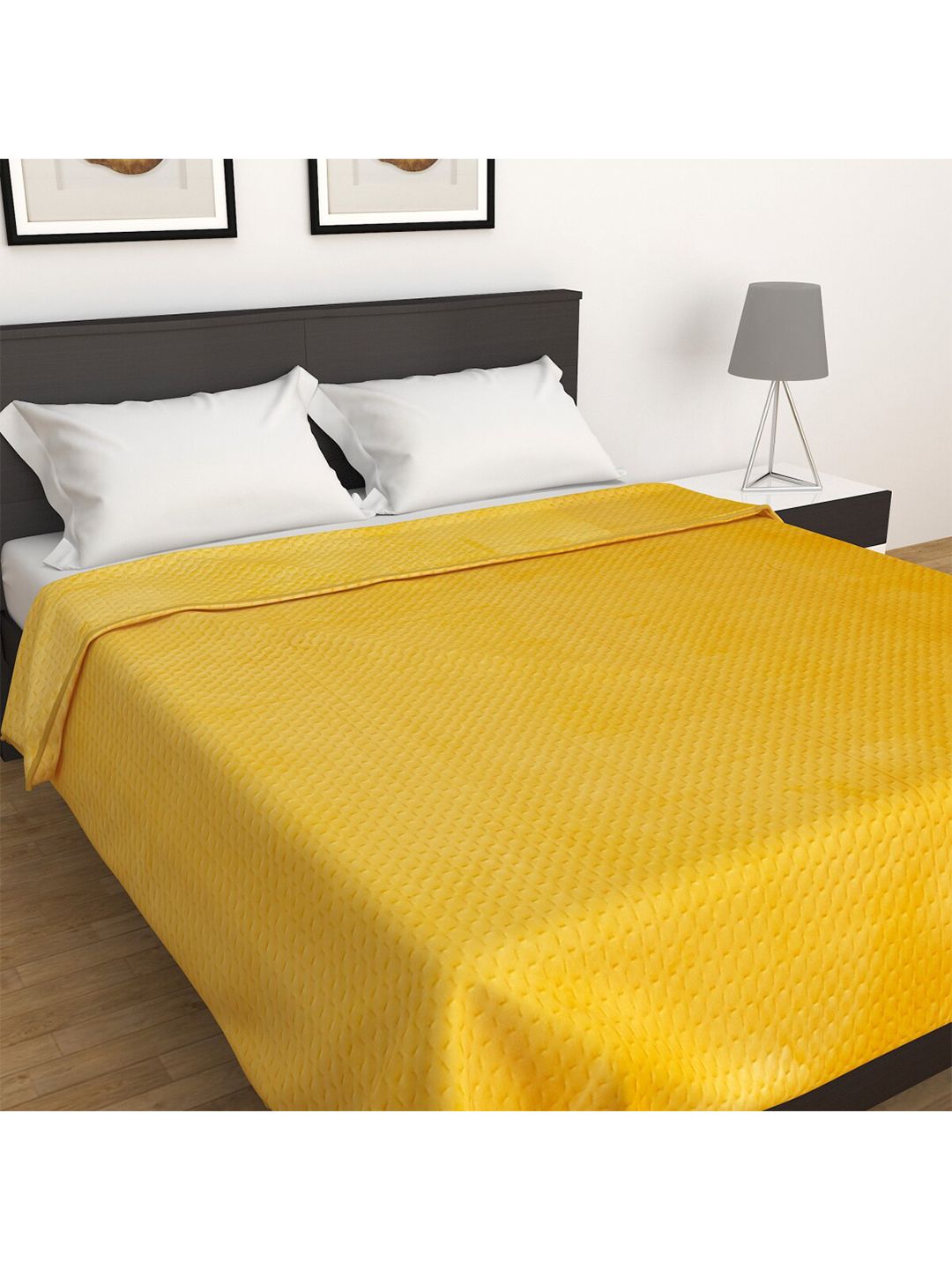 Home Centre Yellow Mild Winter 210 GSM Single Bed Blanket Price in India