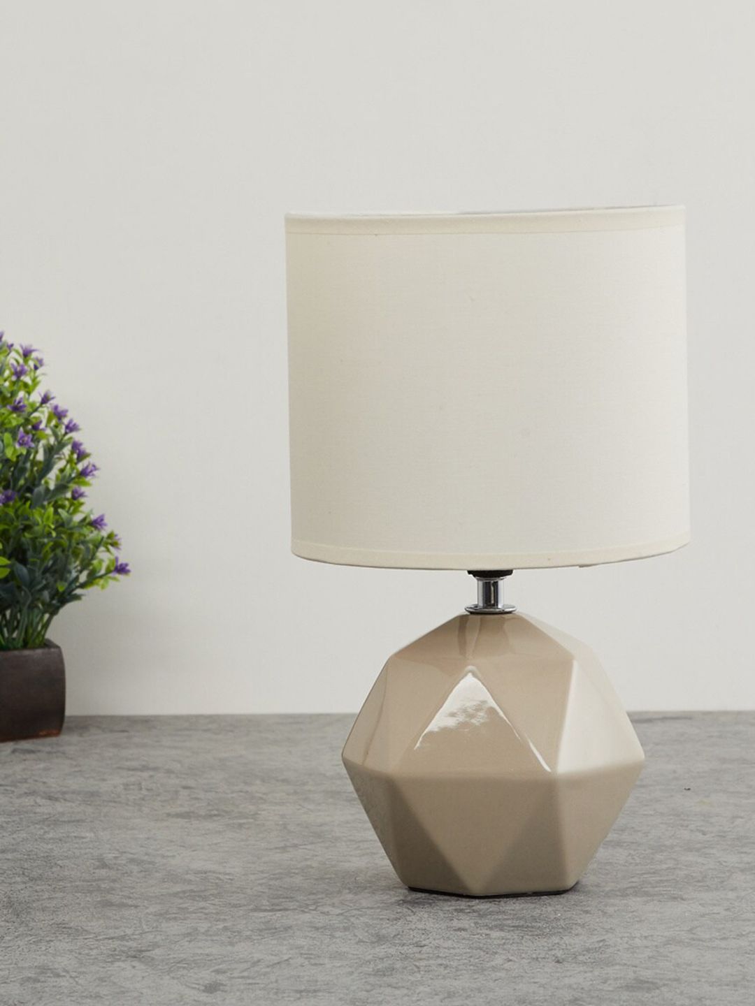 Home Centre Beige Ceramic Table Lamp Price in India