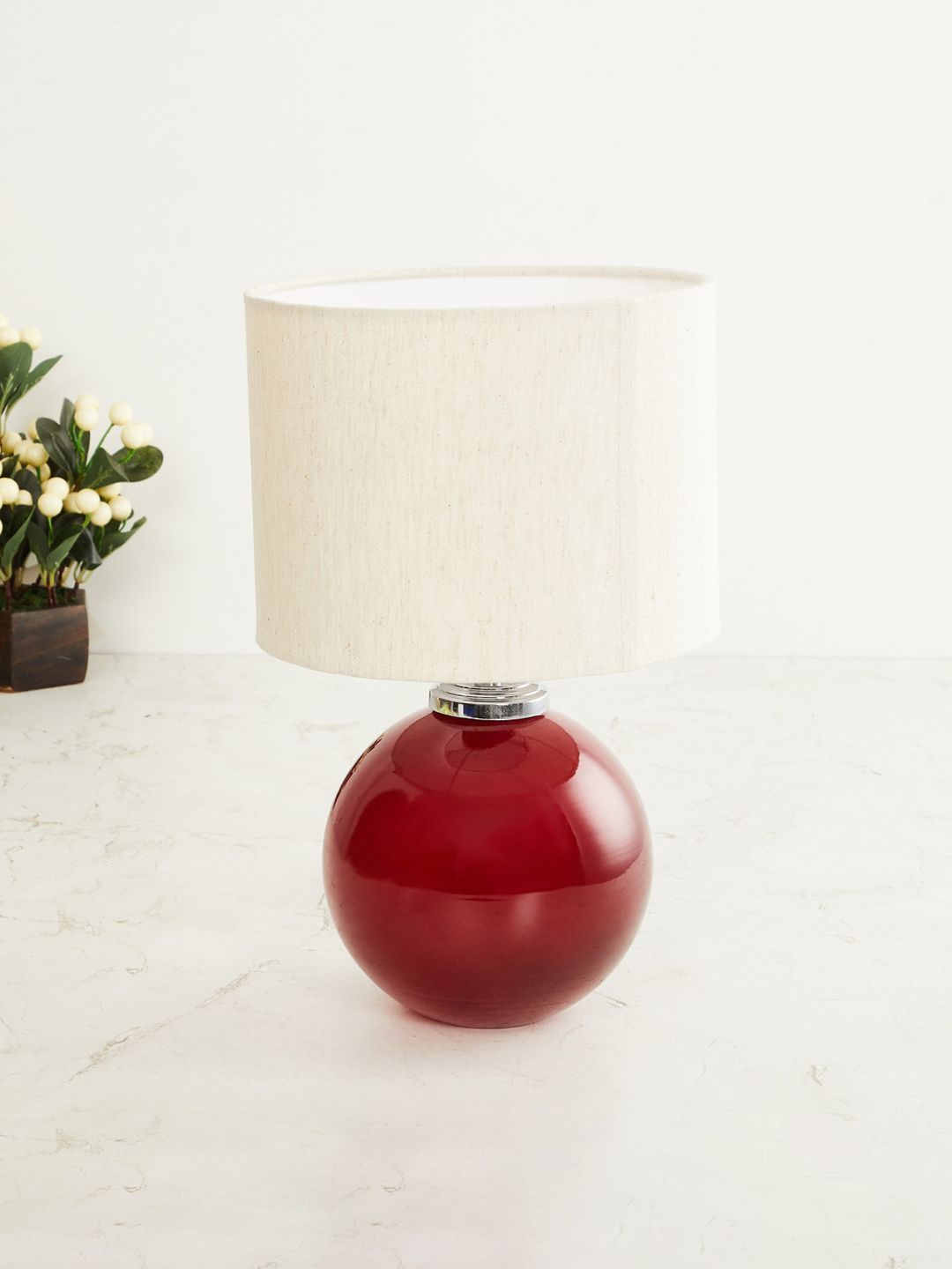Home Centre Turin Red Round Glass Table Lamp Price in India