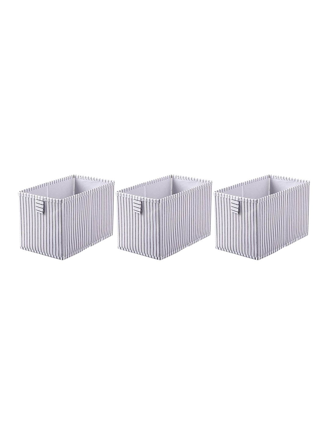 HOUSE OF QUIRK Pack of 3 Grey Organizer Storage Boxes Price in India