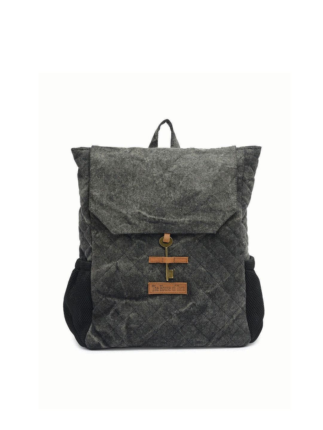 The House of Tara Unisex Charcoal Textured Travel Laptop Backpack Price in India