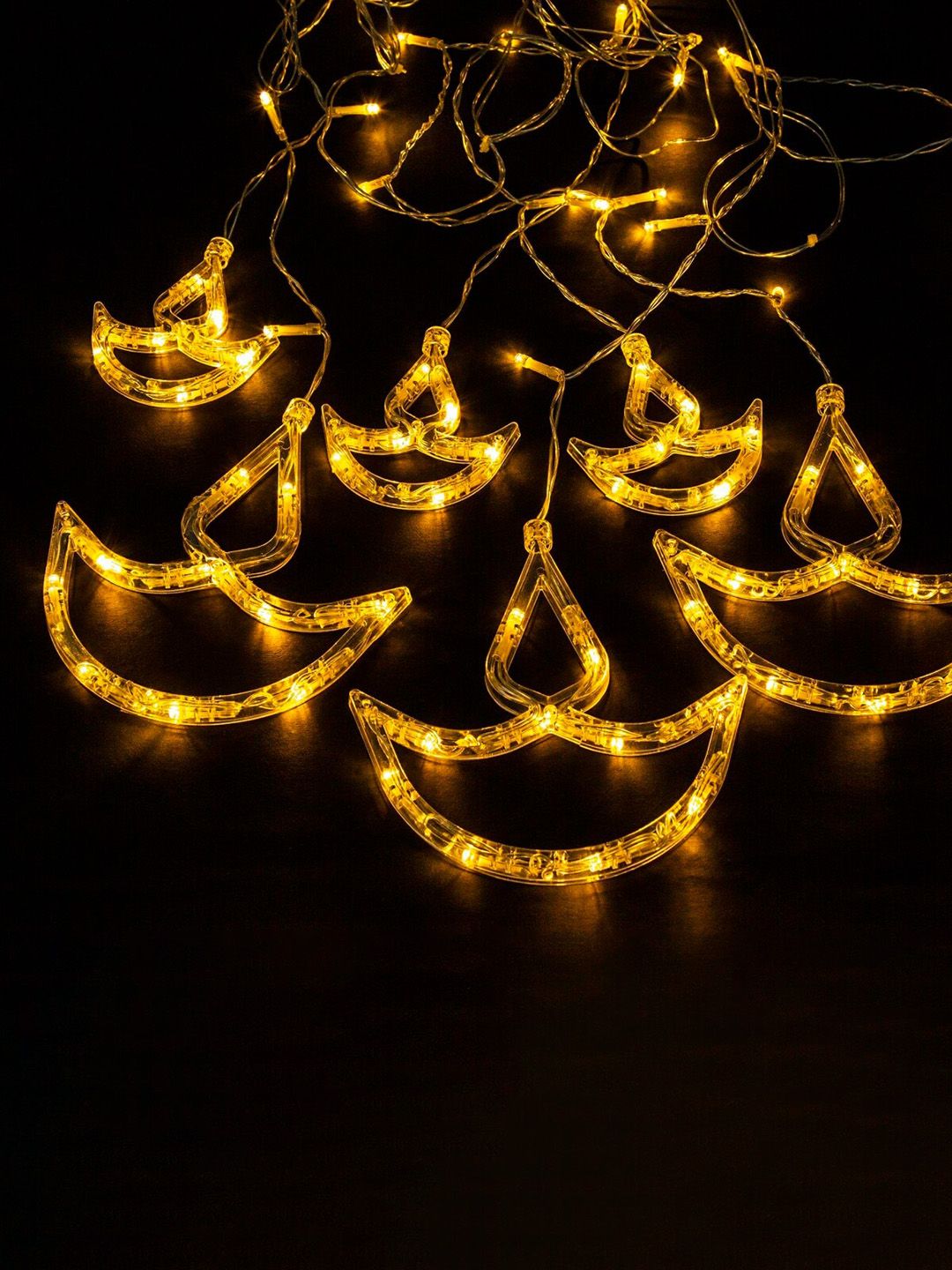 Home Centre Serene White Diya Shaped LED String Lights - 69 Bulbs Price in India