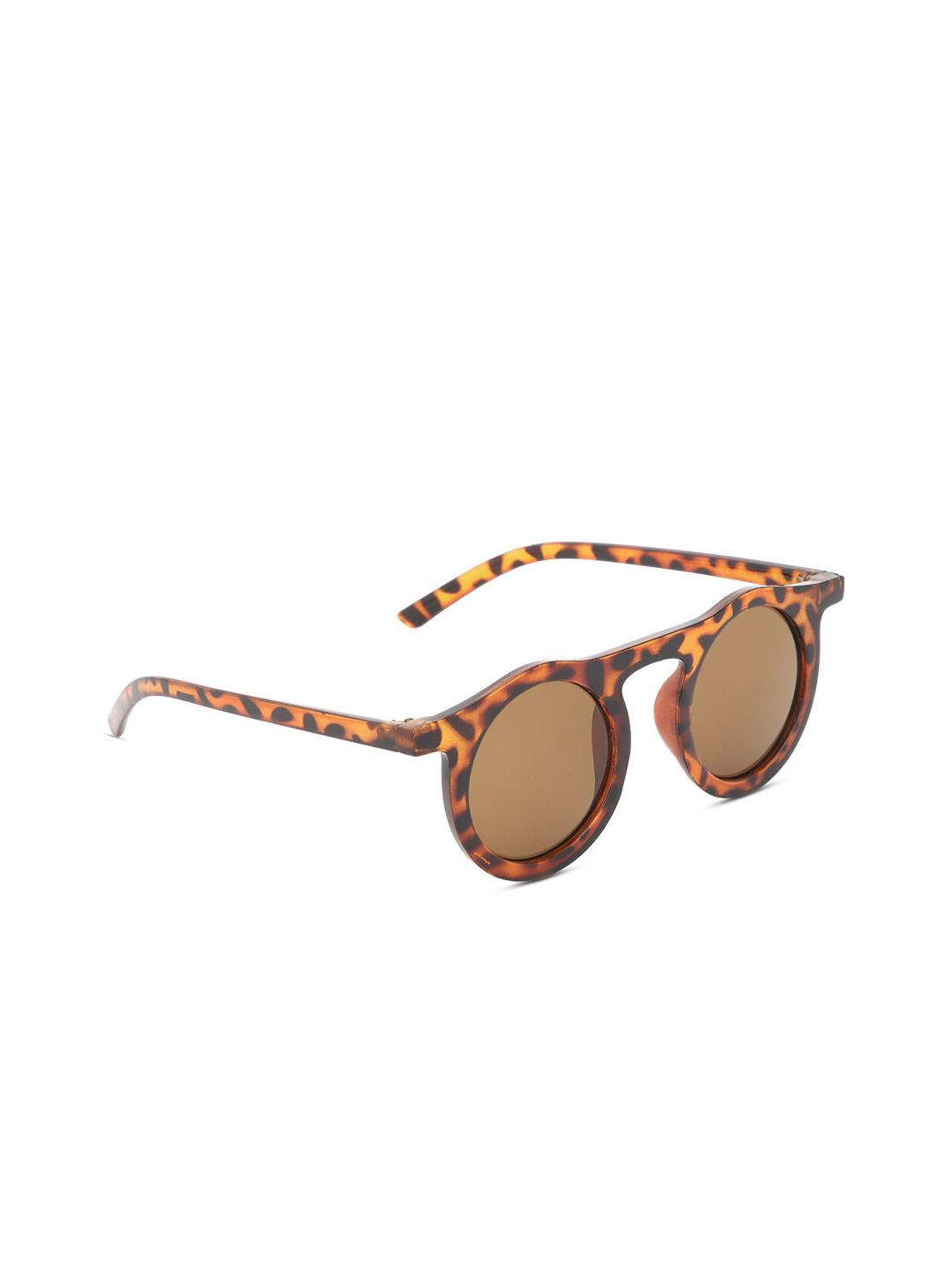 FOREVER 21 Women Mirrored Lens & Brown Round Sunglasses Price in India