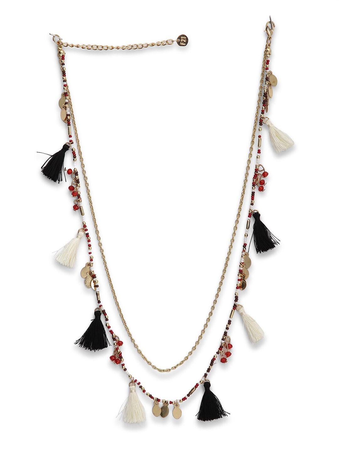 FOREVER 21 Black & White Tasselled Necklace Price in India