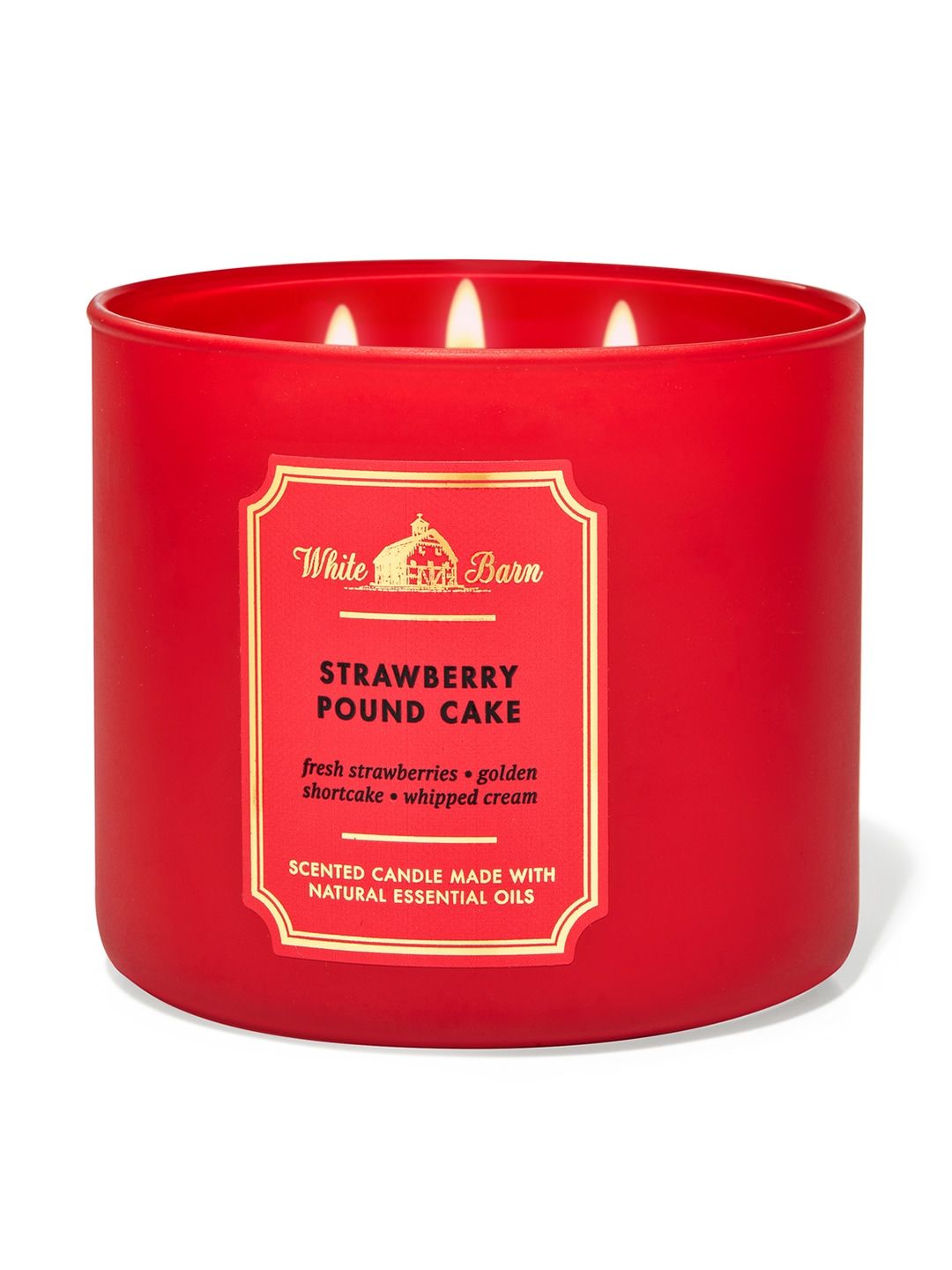 Bath & Body Works Strawberry Pound Cake 3-Wick Scented Candle - 411g Price in India