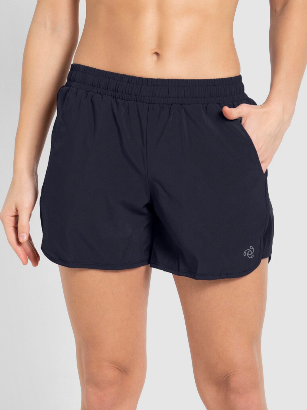 Jockey Women Navy Blue Solid Lounge Shorts Price in India