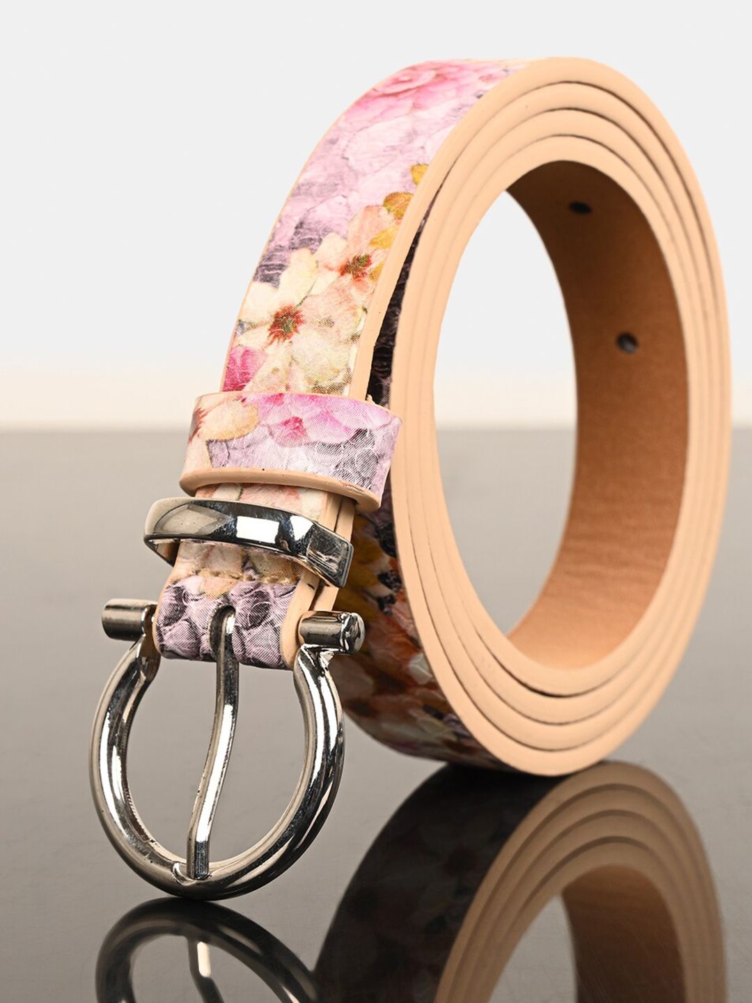 BuckleUp Women Pink Printed Belt Price in India