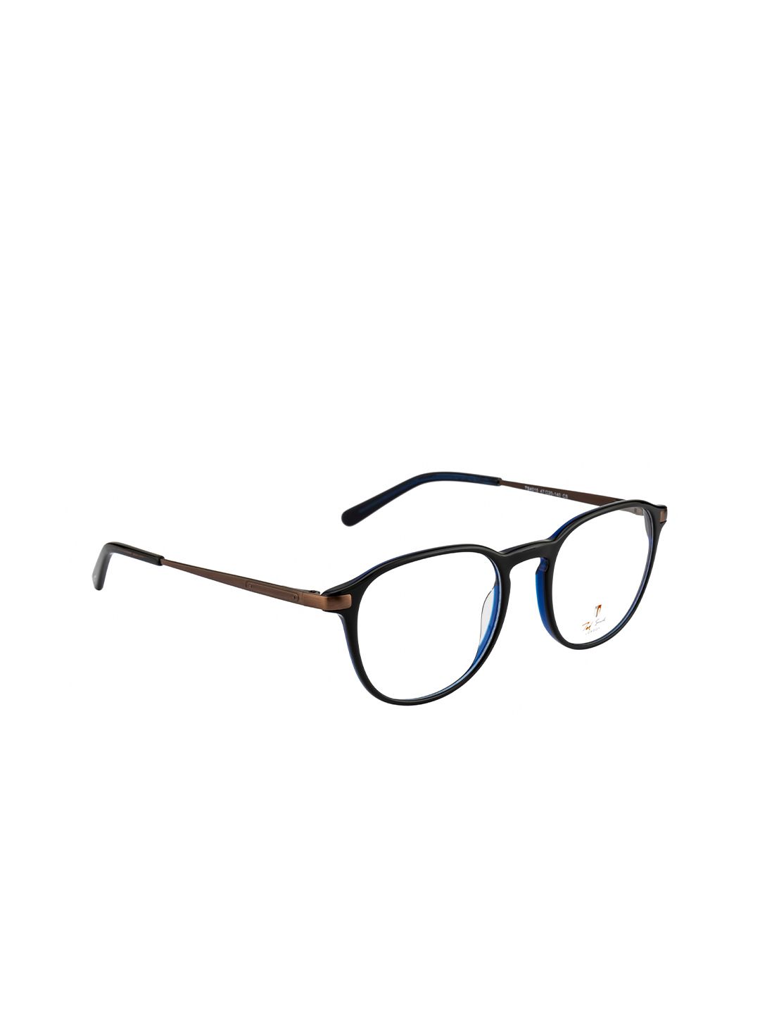 Ted Smith Unisex Blue & Black Full Rim Round Frames Price in India