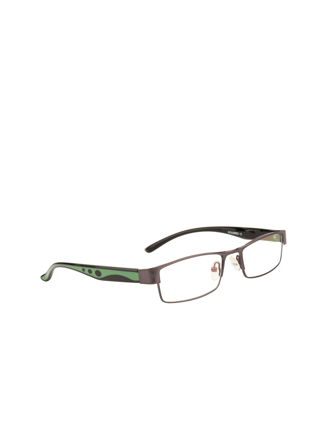 Gold Berg Unisex Grey & Green Full Rim Rectangle Frames Price in India