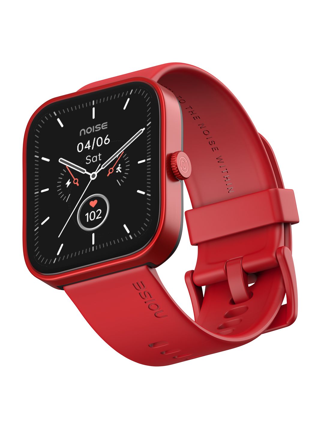 NOISE ColorFit Caliber Smartwatch - Classic Red Price in India