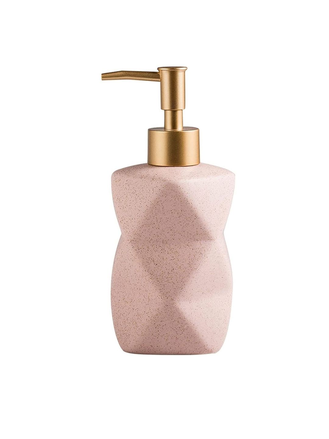 FabSeasons Peach Geometric Ceramic Soap Dispenser